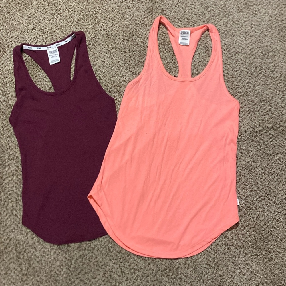 2 PINK tank tops